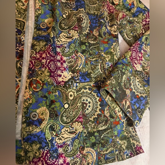 Christopher & Banks stretch paisley printed jacket XL - Picture 7 of 8